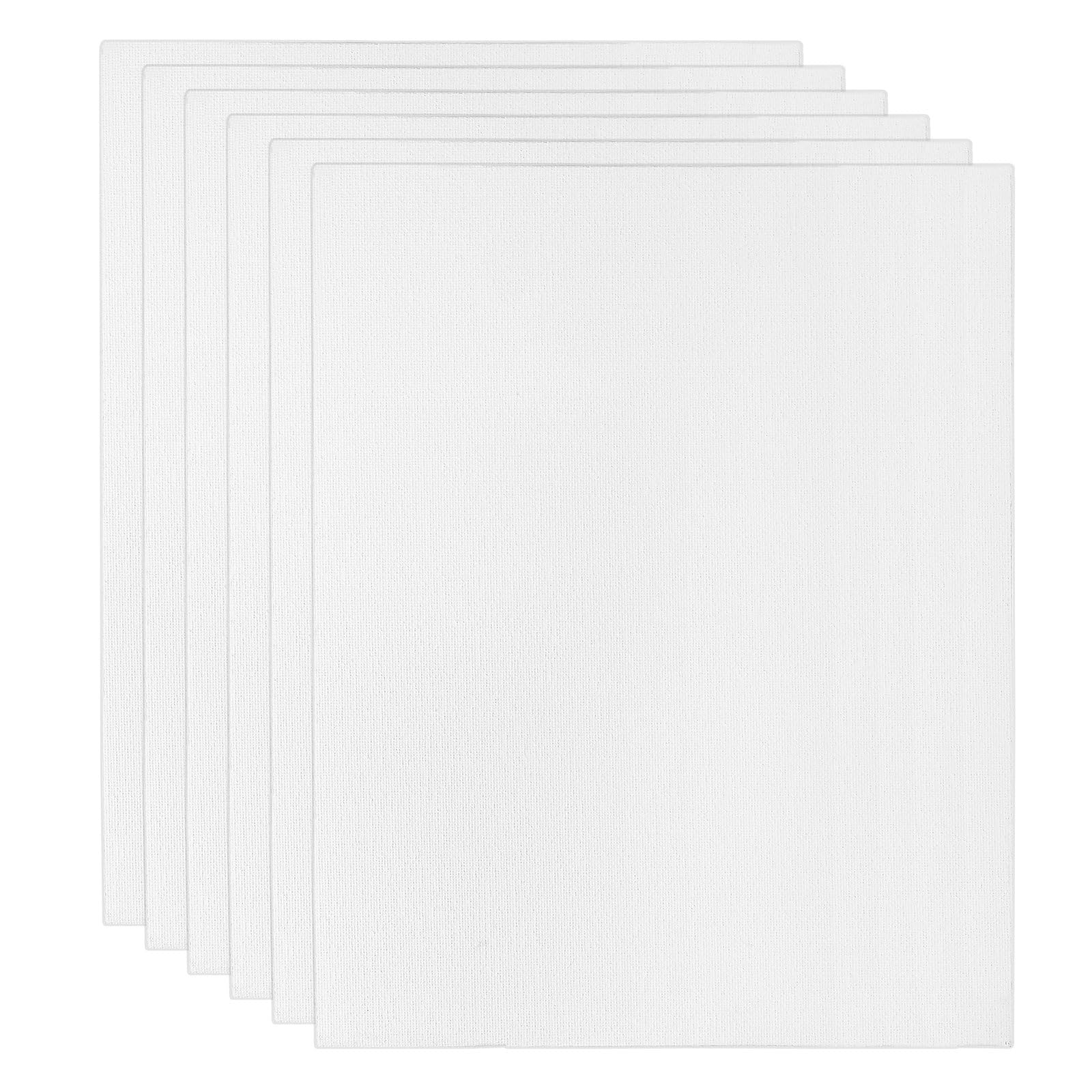 PATIKIL 9x12 Canvas Boards for Painting, 6 Pack 100% Cotton Square Triple Primed Stretched Blank Art Canvas Panel Bulk Thin for Acrylic, Oil, Tempera Paints, White