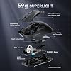 ATTACK SHARK R1 59g SUPERLIGHT Fare, PixArt PAW3311 Oyun Sensörü, BT/2.4G Kablosuz/Kablolu Oyun Faresi, 18000'e kadar 6 Ayarlanabilir DPI, 65 Saat Pil (Siyah)
