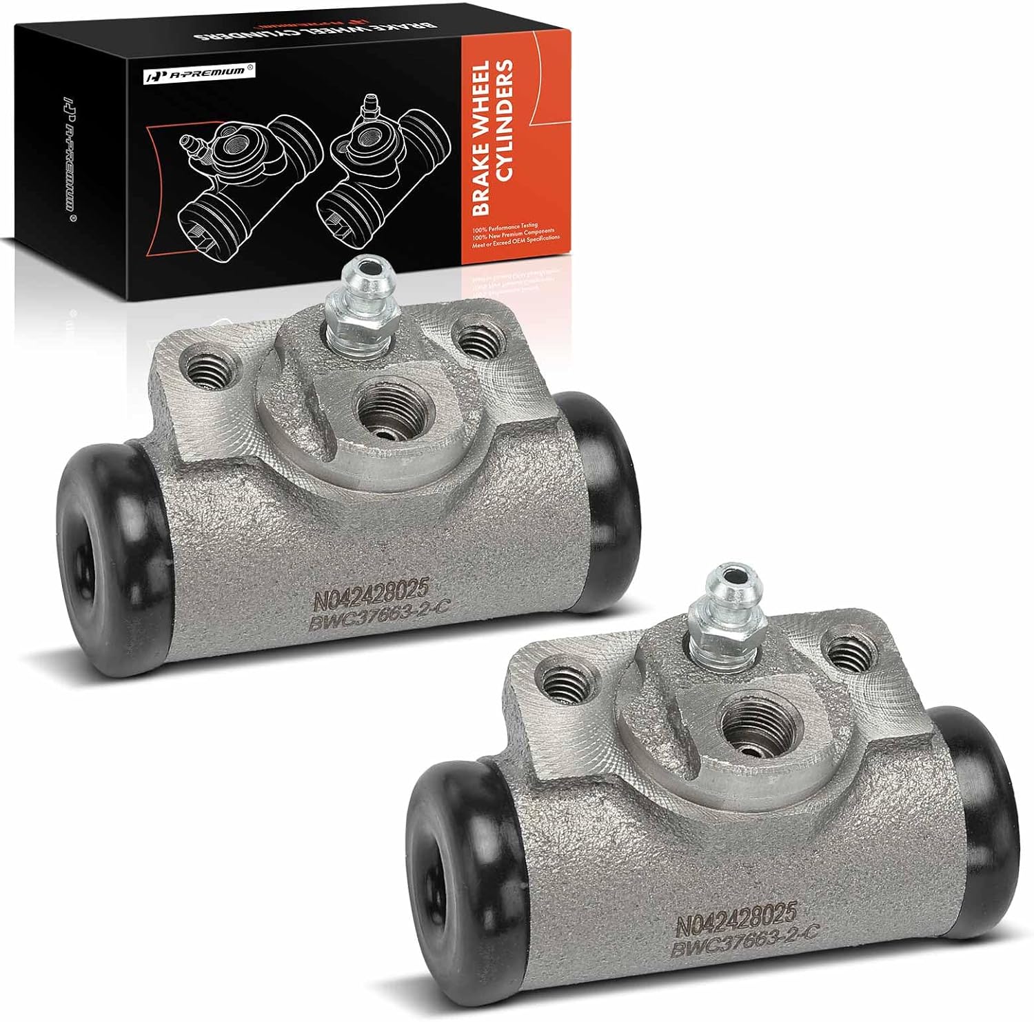 A-Premium Rear Driver and Passenger Drum Brake Wheel Cylinder Compatible with Select Ford, Mazda Models - Ranger 1987-1994, Aerostar 1986-1989, B2300 B3000 B4000 1994, 2-PC Set - Replace# E69Z2261A