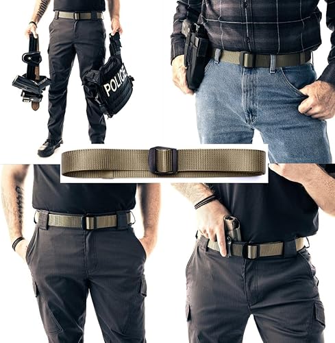 Miniatura 4 de Shirt Stay Plus - Cinturón táctico para hombres policía y militar-100% nailon 1.5 pulgadas cinturón de pistola de cincha-Equipo táctico resistente