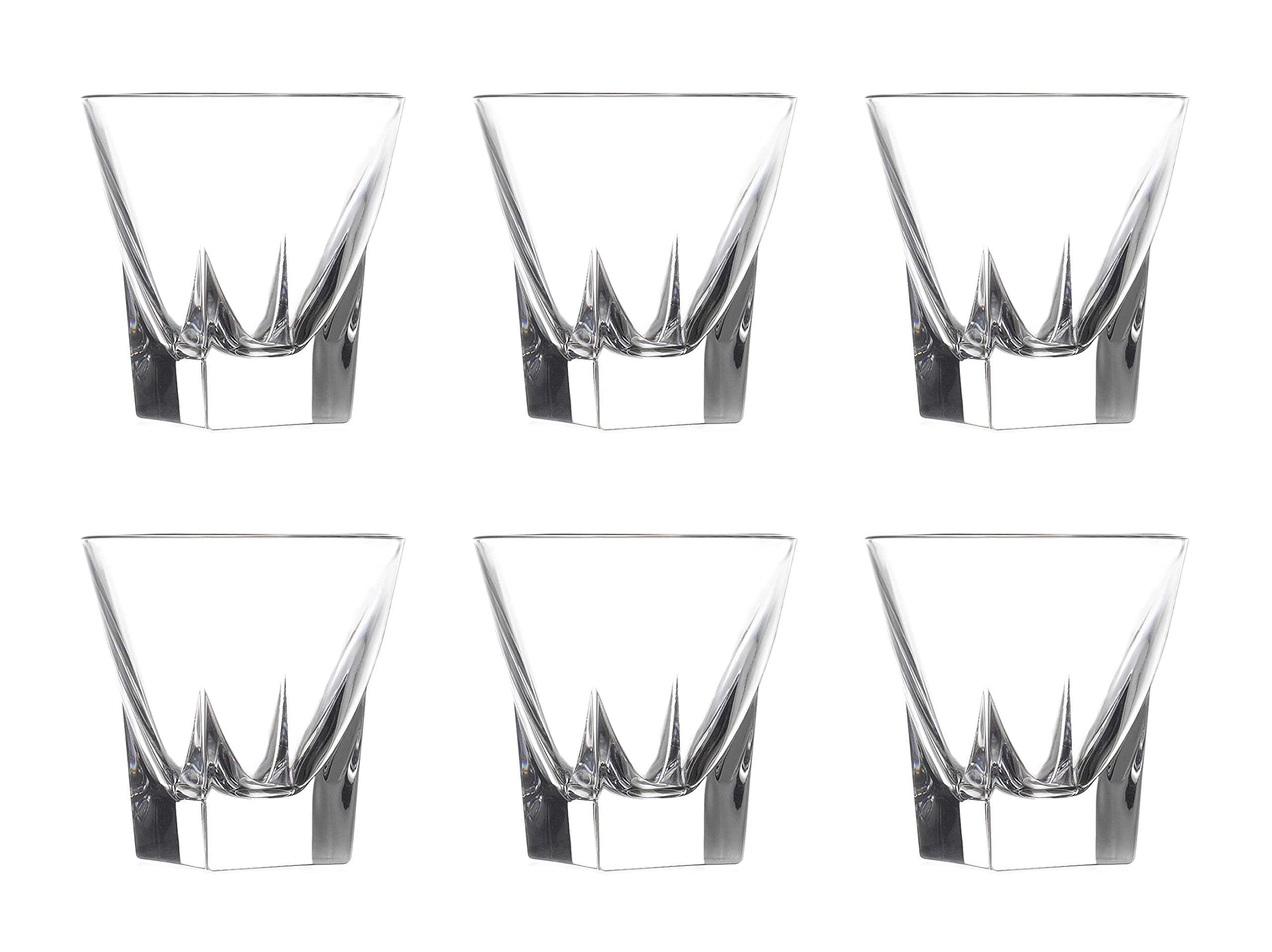 Barski - Set di 6 bicchierini in vetro di cristallo splendidamente progettato, utilizzabile per colpi, vodka, liquori, cordiale, 63,8 g, prodotto in Europa.