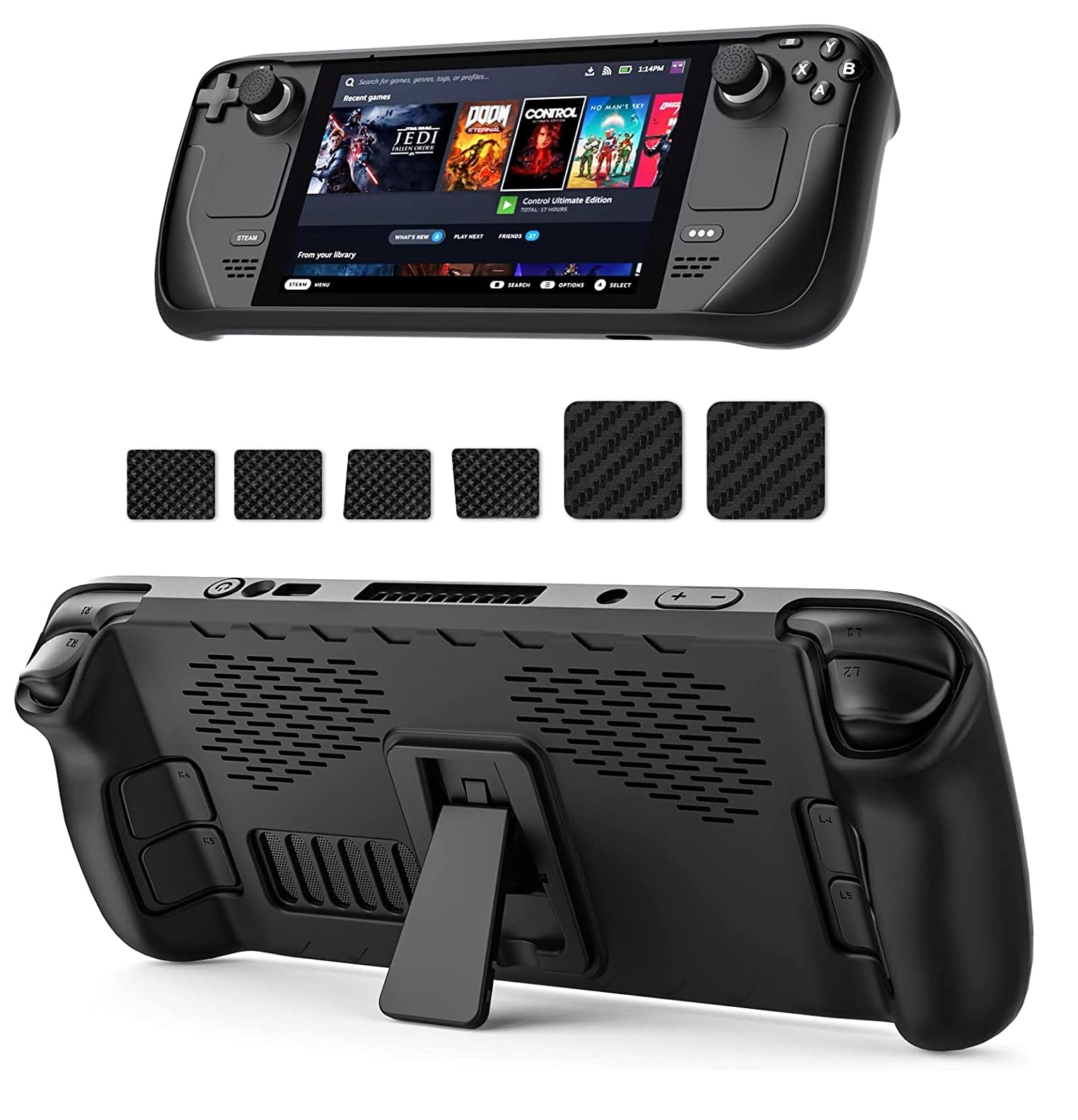 See full amazon price history chart for TMG® Kickstand Protective Case for Steam Deck, TPU Durable Shockproof Anti-Collision Protector for Steam Deck Cover with Stand Compatible with Steam Deck TMG® Kickstand Protective Case for Steam Deck, TPU Durable Shockproof Anti-Collision Protector for Steam Deck Cover with Stand Compatible with Steam Deck (B0C7CX8VN7) Amazon Price History, Amazon Price Tracker