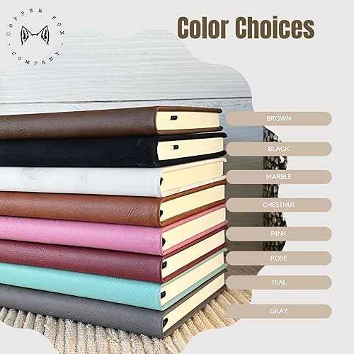 Miniatura 4 de Premium Quality Personalized Leather Journal for Her - Custom Journals & Notebooks with Name Engraved, Perfect Gift for Traveling or Writing (Black