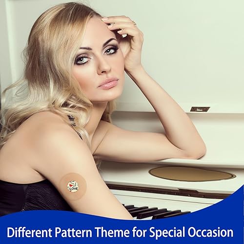 Miniatura 2 de HONYOU Paquete de 40 cubiertas de sensor libre con calcomanías de patrón, cubiertas de sensor de estilo libre de 14 días, impermeables, cinta CGM