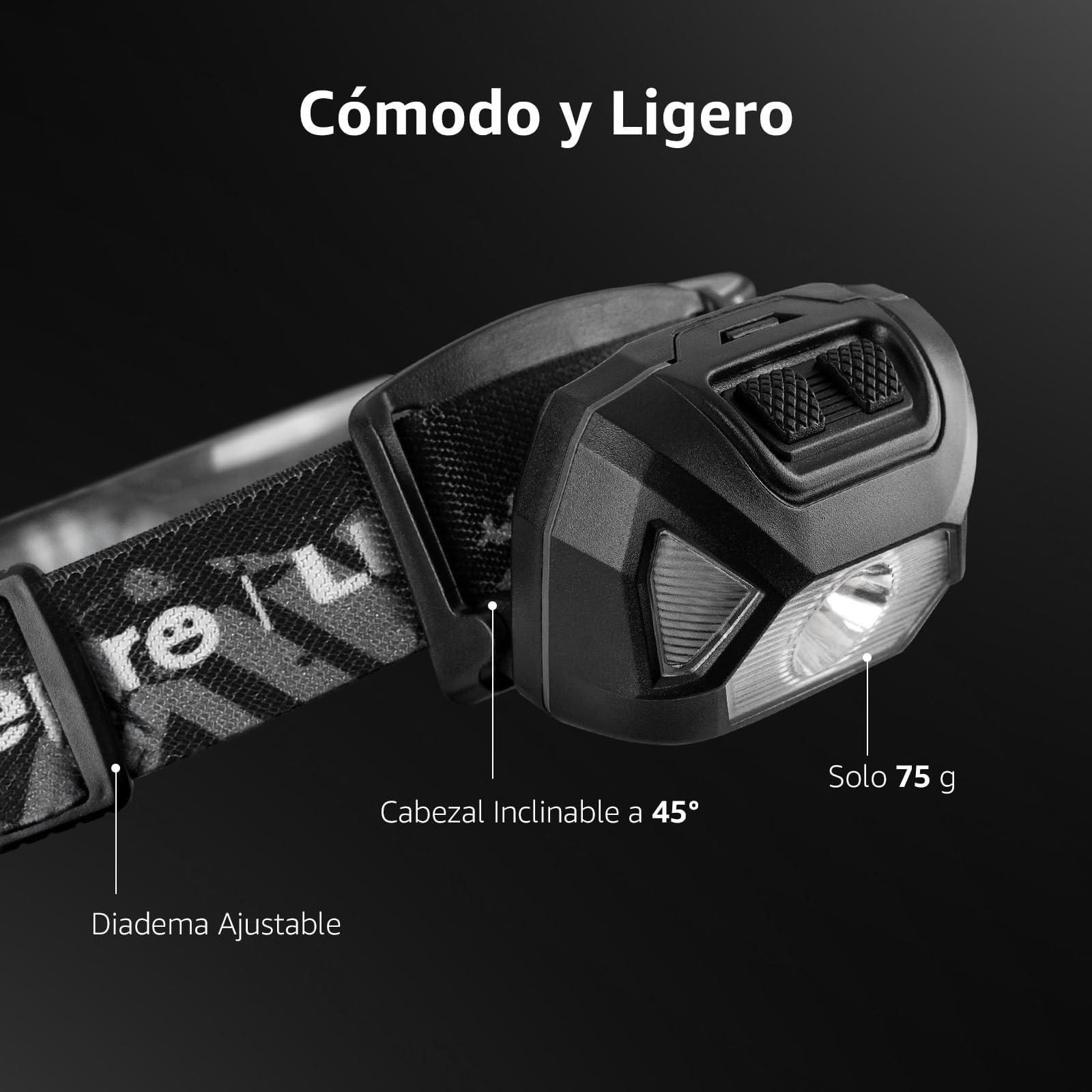 Lepro Linterna Frontal LED Recargable 2000lux IPX4, 6 Modos de Luz Rojo, D500 USB para Correr Camping Excursión Pesca