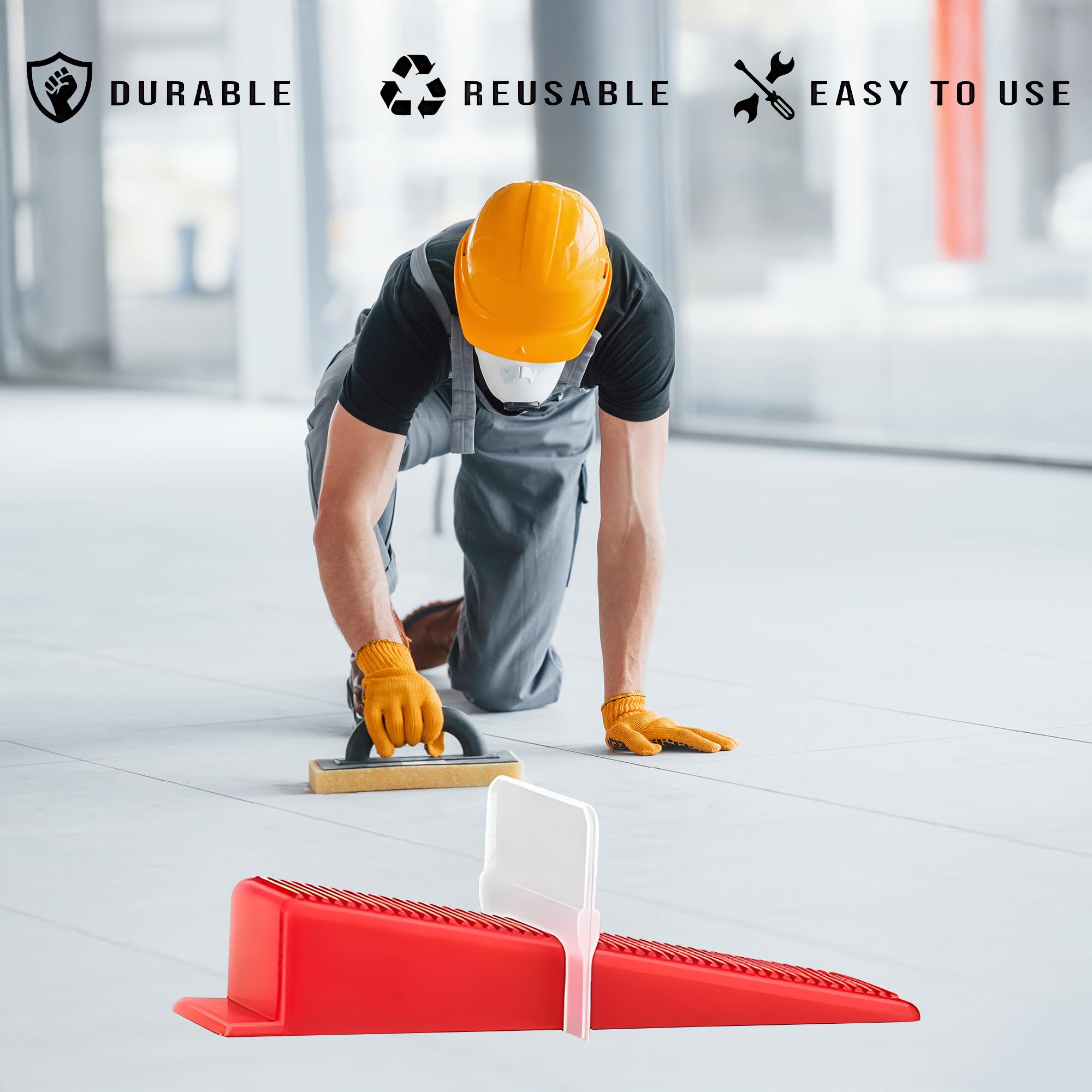 200pcs Reusable Tile Leveling Wedges - Universal Tiles Leveler Wedges, Positioning Wedge for Ceramic & Marble Floor Wall Installation - Image 3