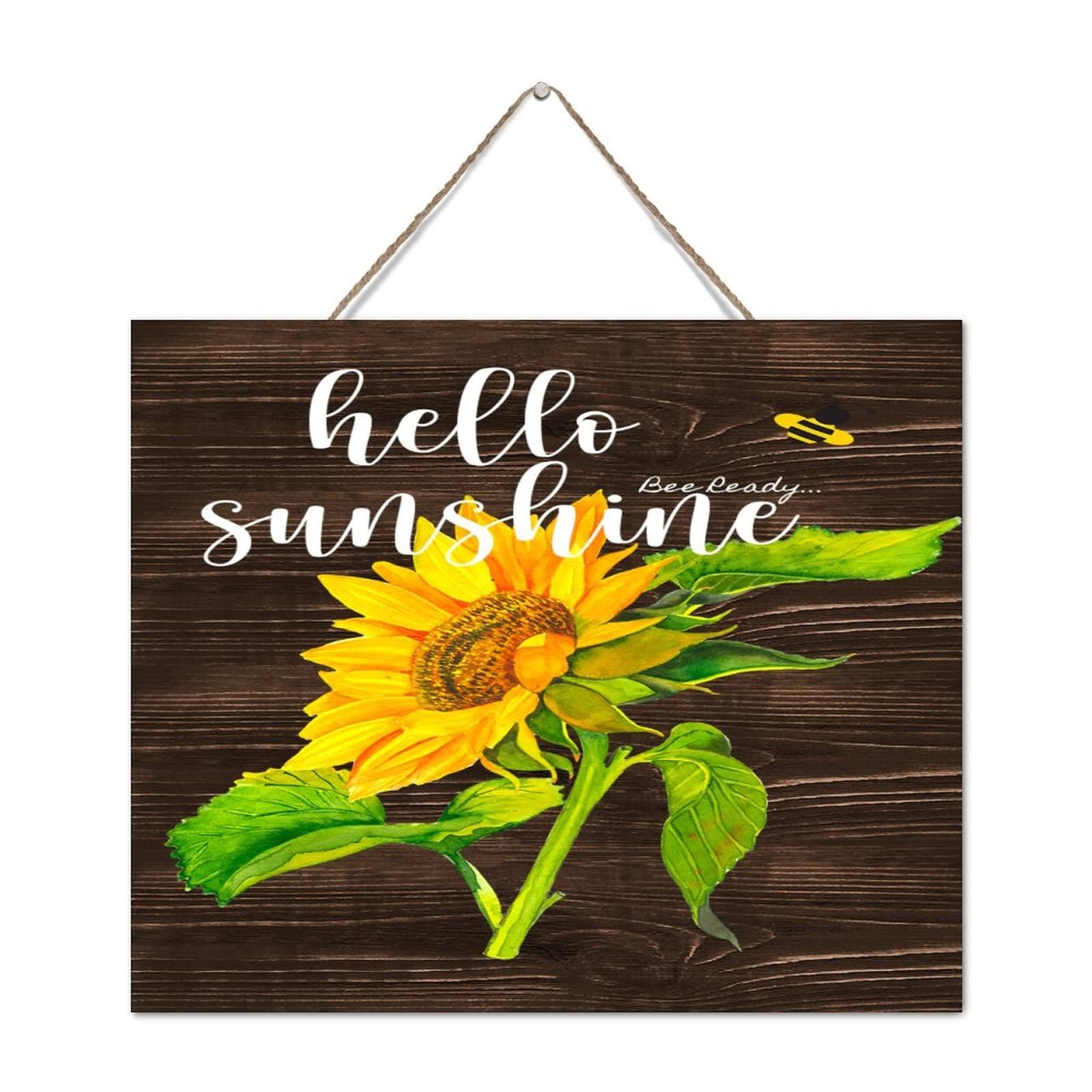 Décoration étagère bois Hello Sunshine pour salon cocooning