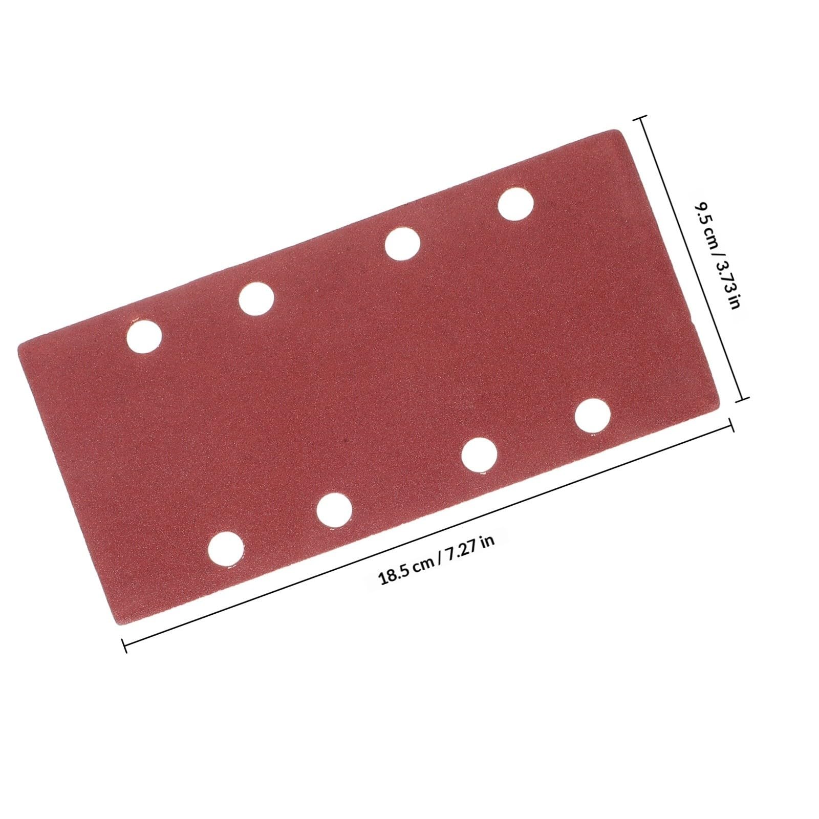 Papel de Lija Flocado Rectangular de 100 Piezas para Madera y Plástico