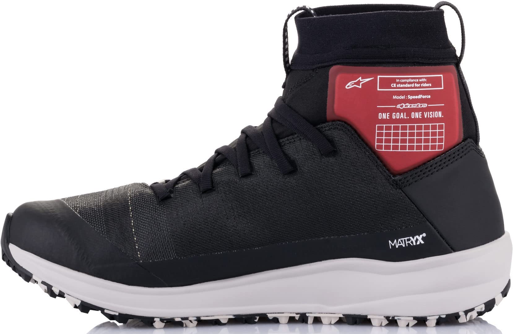 Alpinestars Speedforce Motorcycle Shoes (Black/White/Red, 8 (40.5))