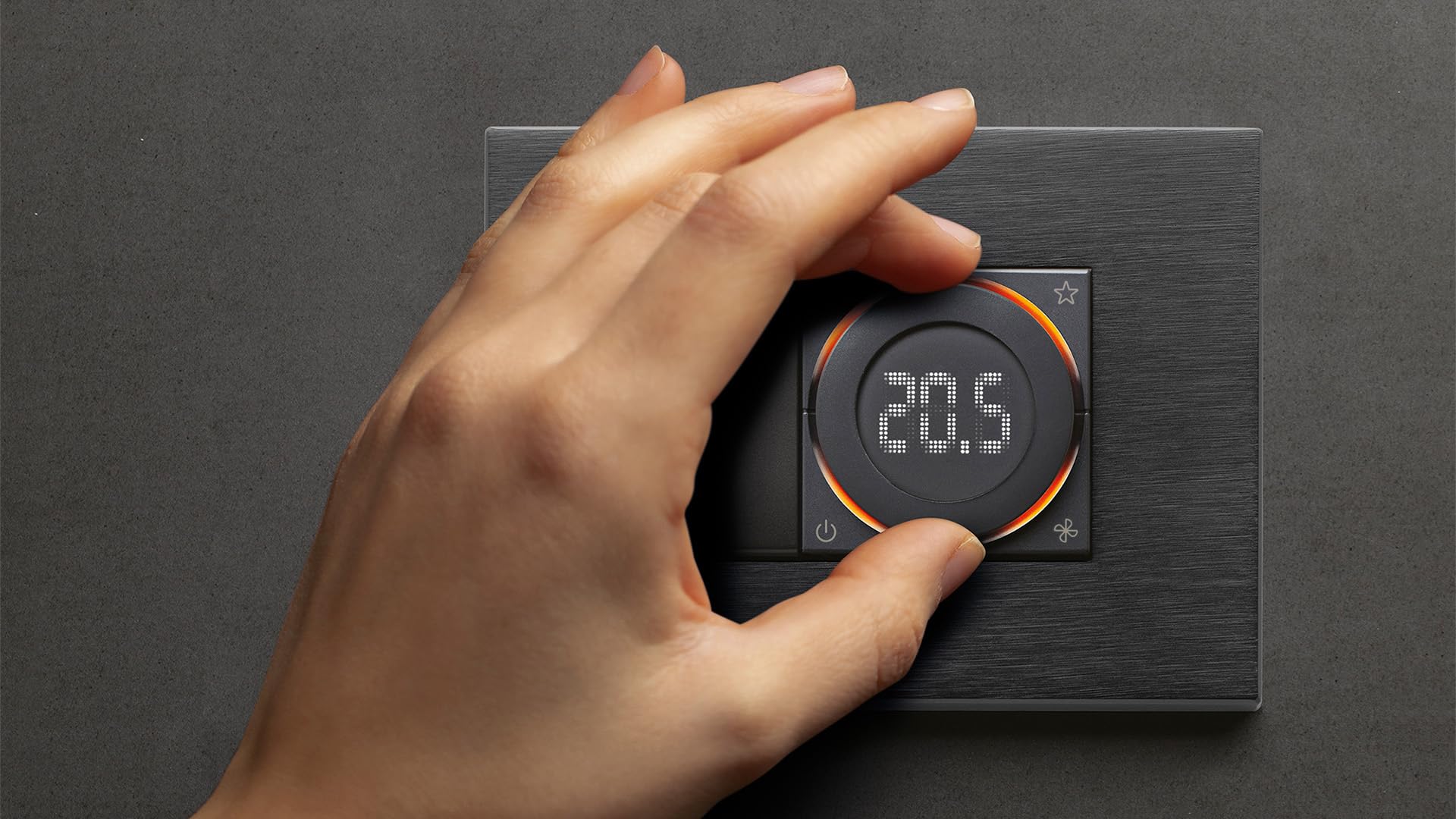 Vimar 02974.B Termostato IoT a rotella, compatibile con Alexa, Google Home e IFTTT, retroilluminazione regolabile, ingresso sensore esterno, da completare con placche Eikon, Arké, Plana, Idea