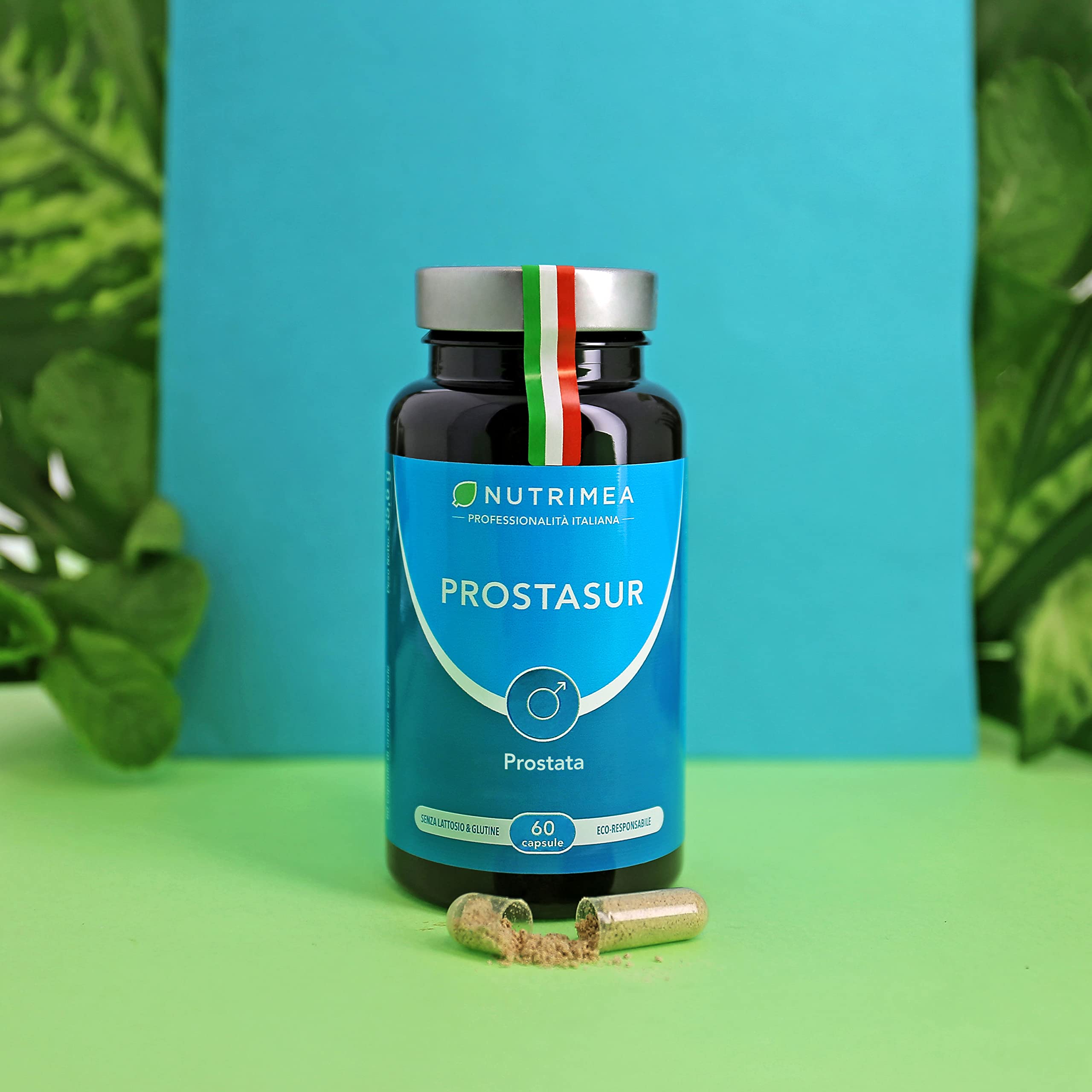 Prostasur | Integratore con Serenoa Repens 380 mg (Saw Palmetto), Urtica Diocia, Pygeum Africanum e Zinco | Salute della Prostata e delle Vie Urinarie | 60 Capsule | 1 Mese di Trattamento