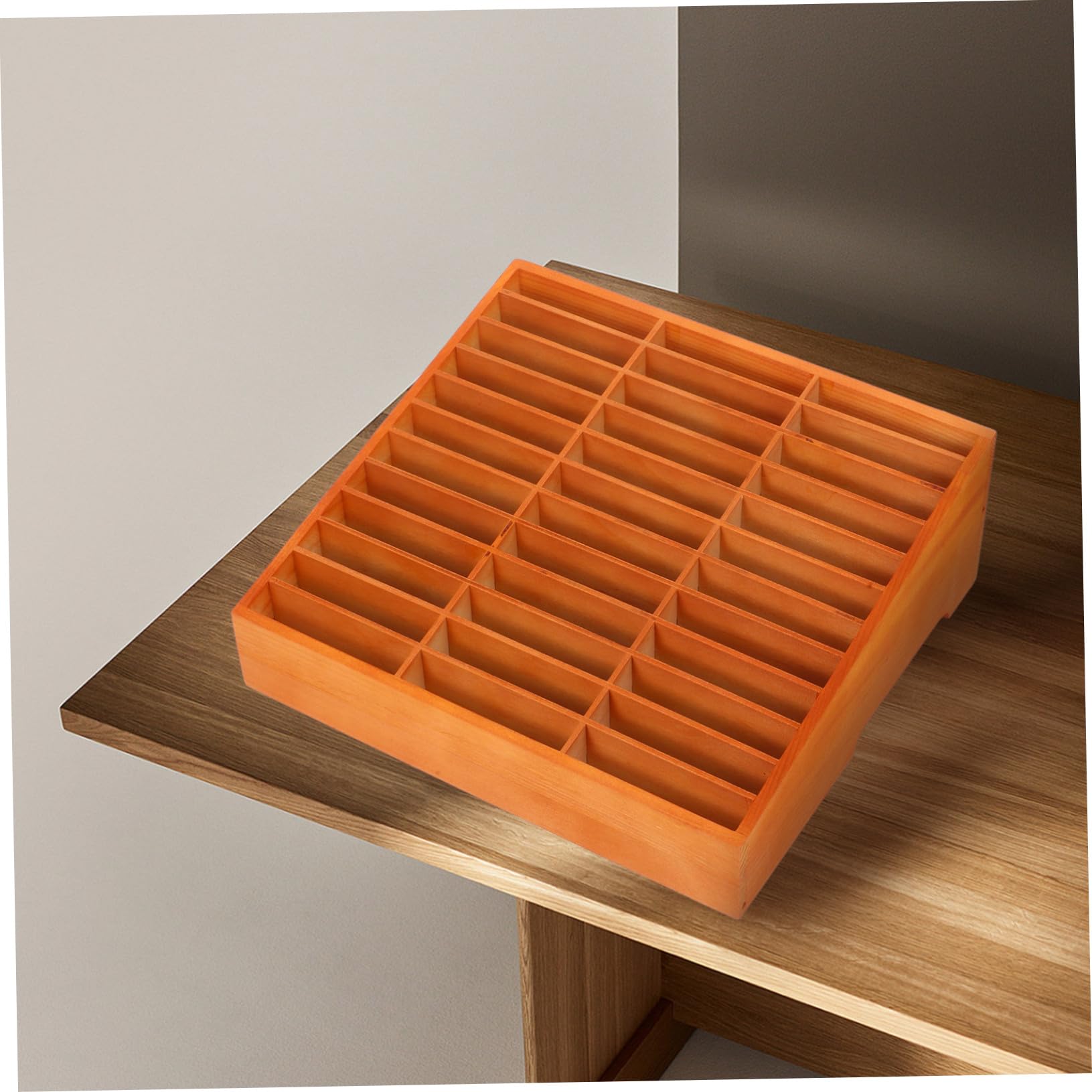 Set di organizer da scrivania in bambù con 2 scatole portaoggetti per telefoni cellulari, organizer per cassetti, portapenne, libri, accessori da scrivania per ufficio e auto.