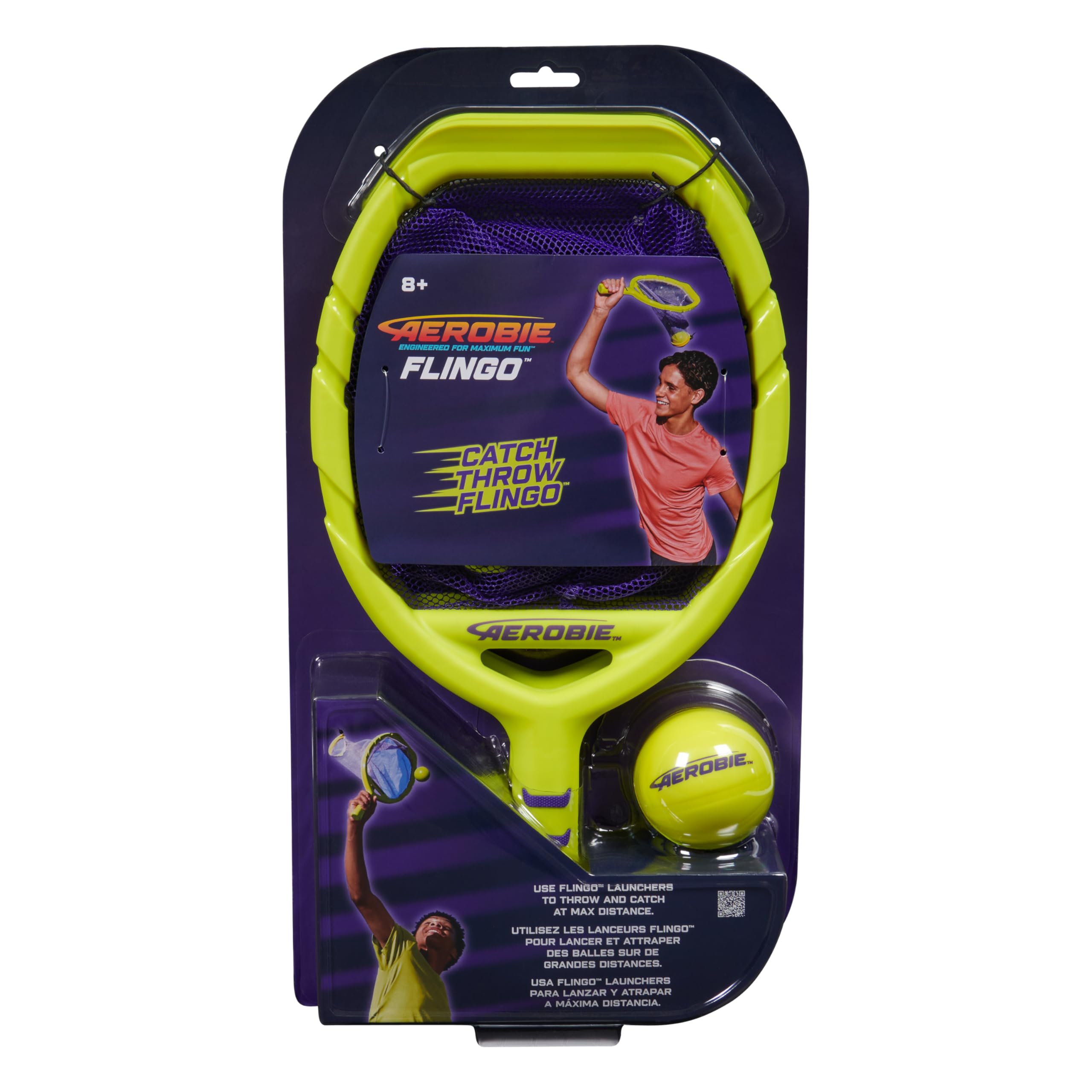 Aerobie Flingo Catch & Throw Outdoor Games for Kids & Adults, Toss and Catch Ball Set for Summer Games, Backyard, Camping and Beach Games for Kids Ages 8 & Up