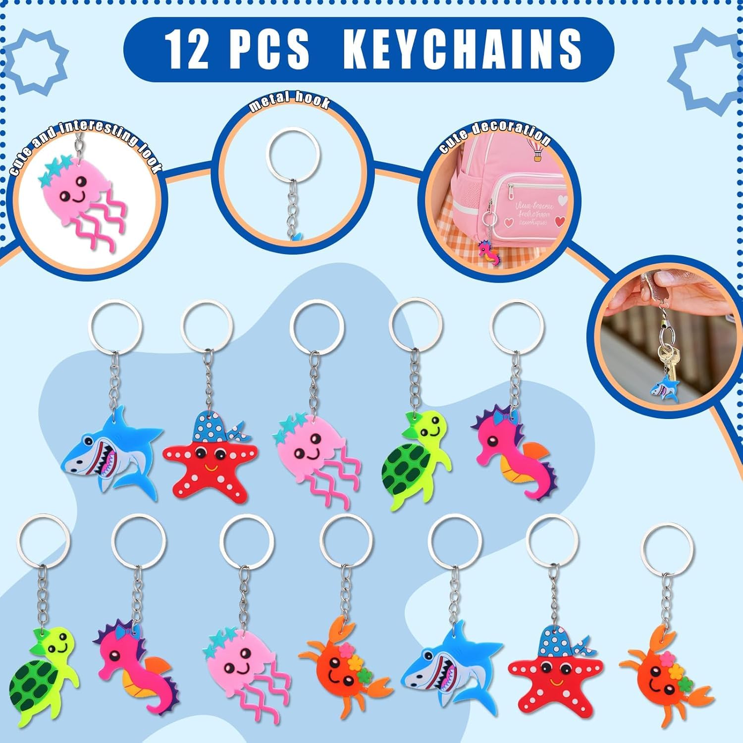 Set Regalini Compleanno Bambini – 80 Pezzi Tra Braccialetti, Portachiavi, Sacchetti E Adesivi Per Feste