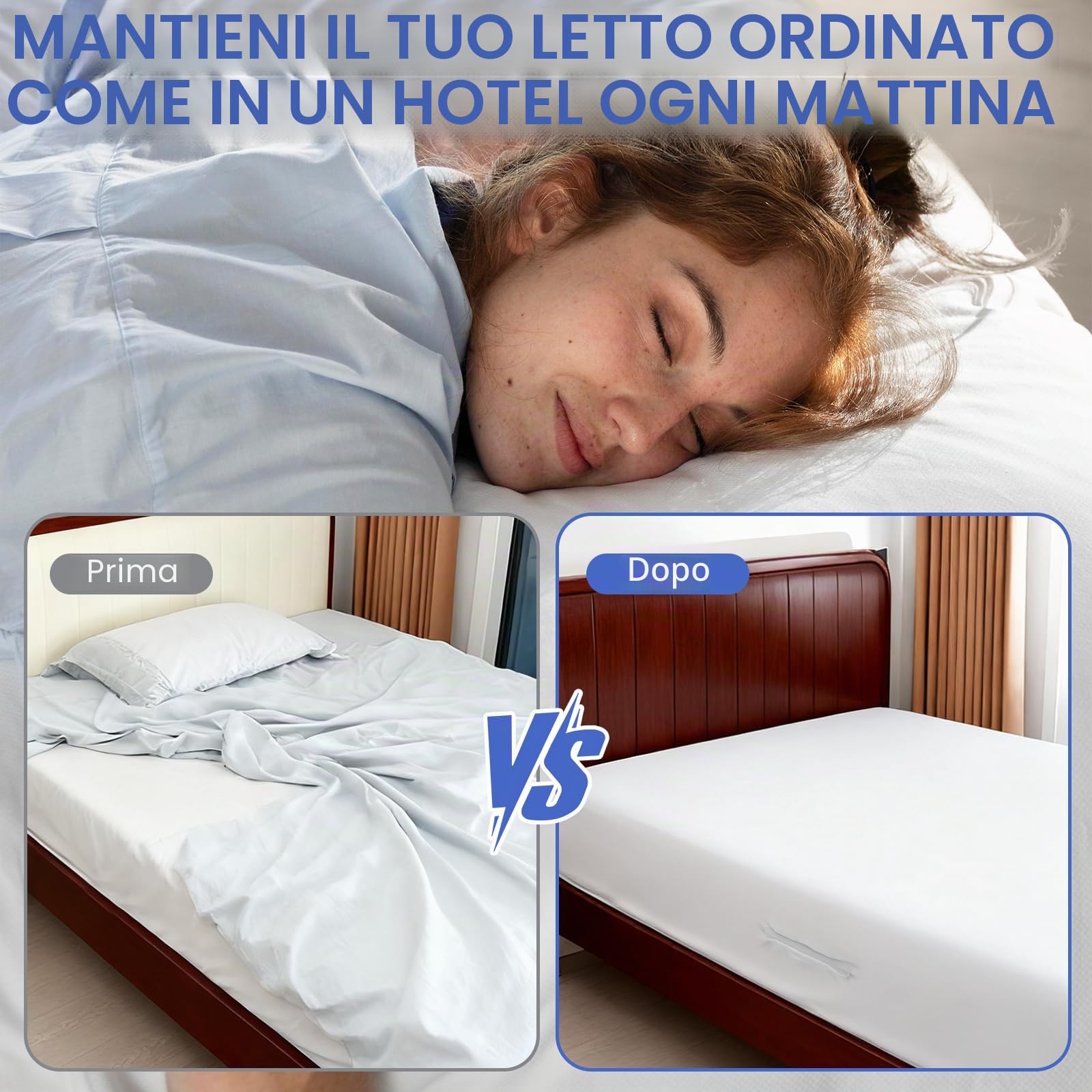 Ferma Lenzuola per Angoli, Blocca Lenzuola al Materasso, Girevole Blocca Angoli per Lenzuola, per Il Bordo del Letto e Gli Angoli, Fissa Le Lenzuola per Evitare Che Scivolino, Pieghevole, 4 Pezzi