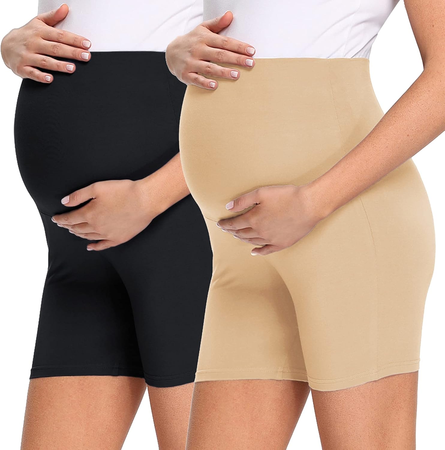 cotton maternity bike shorts