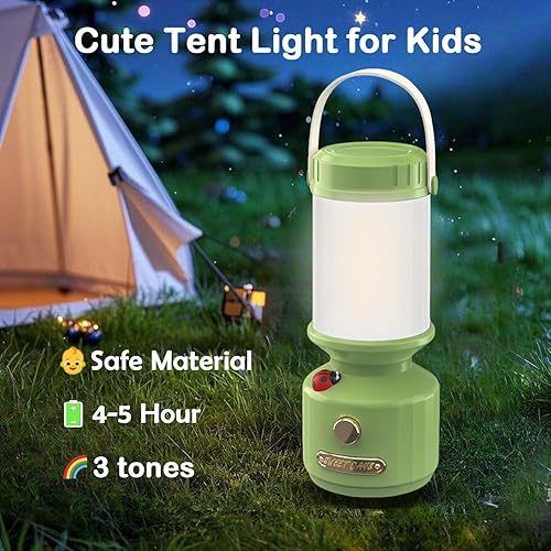 Miniatura 2 de Lámpara recargable para niños, linterna con luz suave y protección ocular, tienda de campaña colgante para interiores y exteriores, luz nocturna