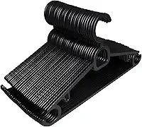 Kit 20 Cabides Adulto Preto Antideslizante Reforçado | Cabide Resistente Para Roupas Pesadas Calças Camisetas | Contém Porta Gravata, Cinto e Lenço,Camisas, Ternos Gancho para Vestido | CSCABIDES