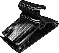 Kit 20 Cabides Adulto Preto Antideslizante Reforçado | Cabide Resistente Para Roupas Pesadas Calças Camisetas | Contém Porta Gravata, Cinto e Lenço,Camisas, Ternos Gancho para Vestido | CSCABIDES