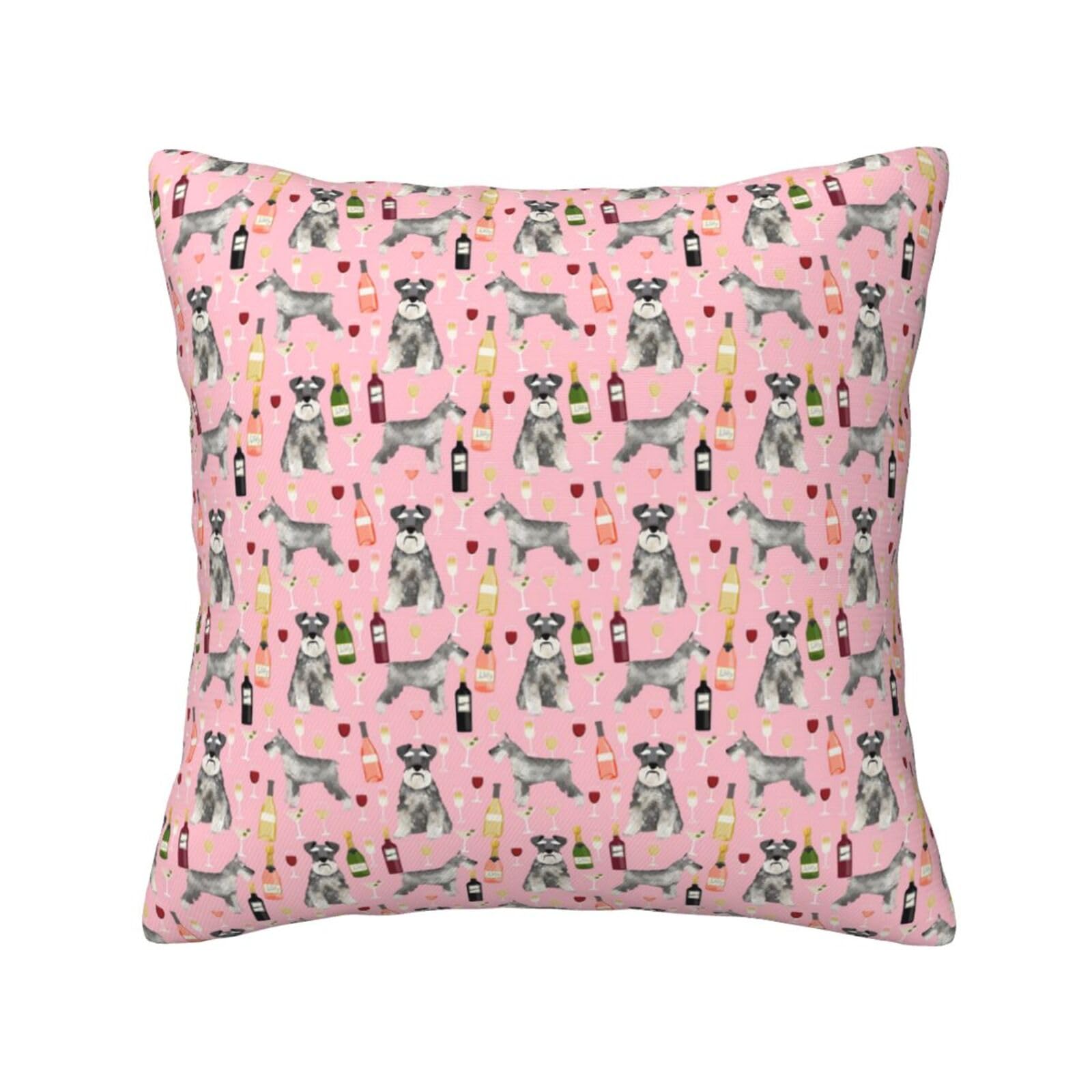 ANABPRMA Couch Throw Pillow Covers Cushion Cases, Soft Schnauzer Decorative Sofa Pillow Case, Pillow Inserts Not Included