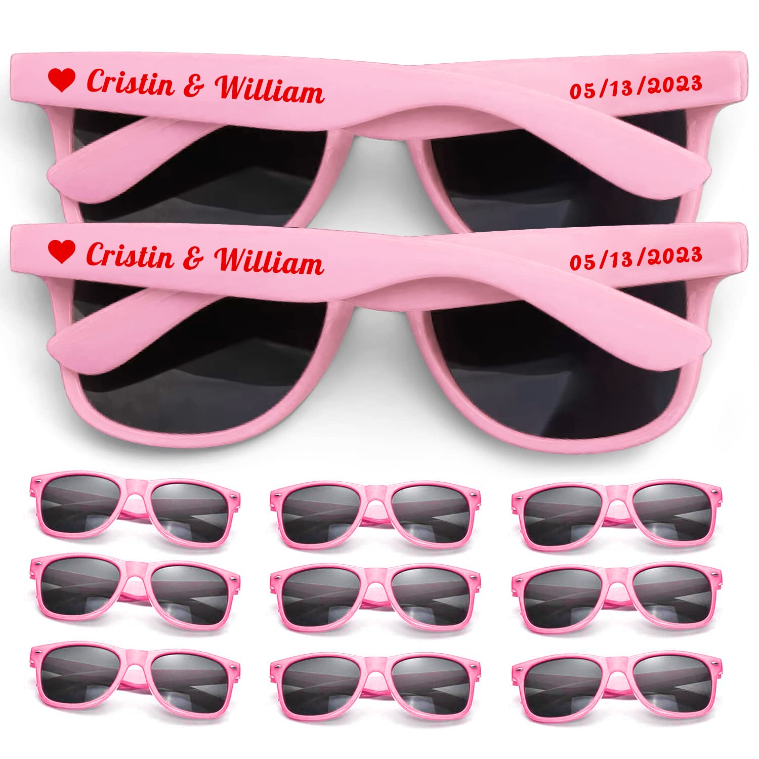 LYOUF Custom Sunglasses for Wedding Party Favors, Personalized Sunglasses bulk for Men Groomsmen Adults Women