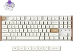 Keychron K8 HE Mechanical Keyboard TKL Wireless Bluetooth 2.4G Wired Triple Mode Hot Swappable Hall Effect with QMK/Launcher, Aluminum+Wood Frame Rapid Trigger for Mac Windows Linux-Black