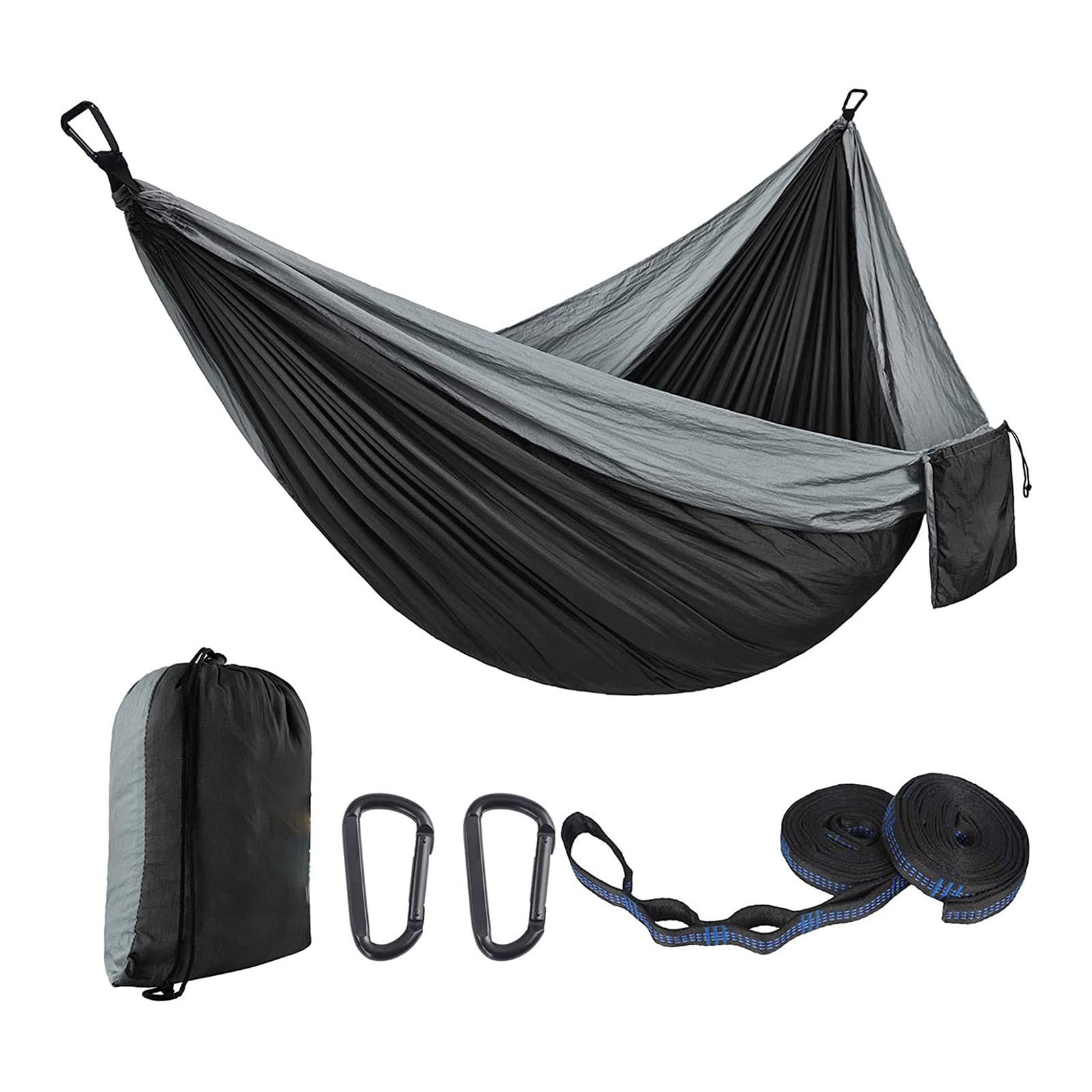 amaca da campeggio, Paracadute da viaggio in nylon traspirante 270×140 cm per esterni con coperture in corda