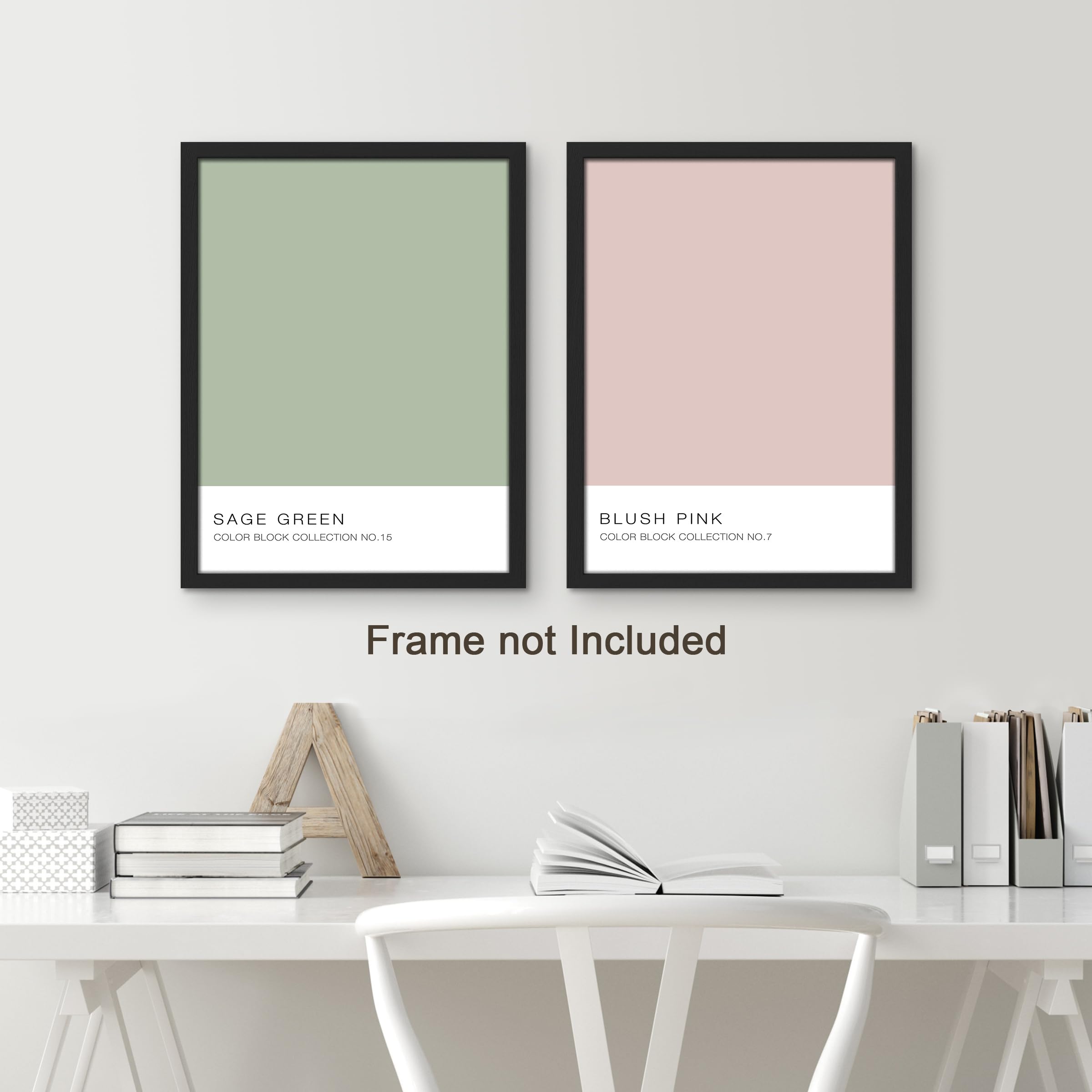 Amazon.com: SIGNWIN Adhesive Canvas Poster Set Sage Green & Blush