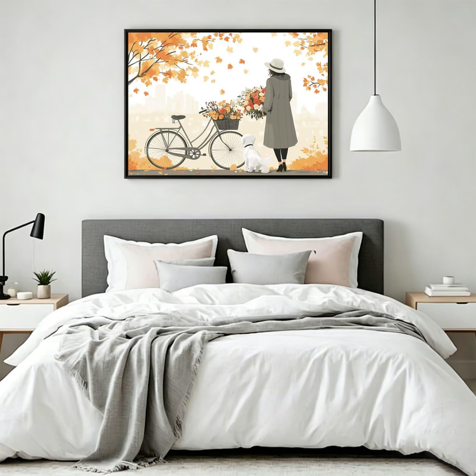 Pintar por Numeros Otoño Pinturas Acrilicas dibujos animados Pintura por Numeros Lienzos para Pintar, Pintura Acrilica Manualidades, Decoración Hogar, Regalos Cumpleaños, 90x120cm Sin Marco, q-734