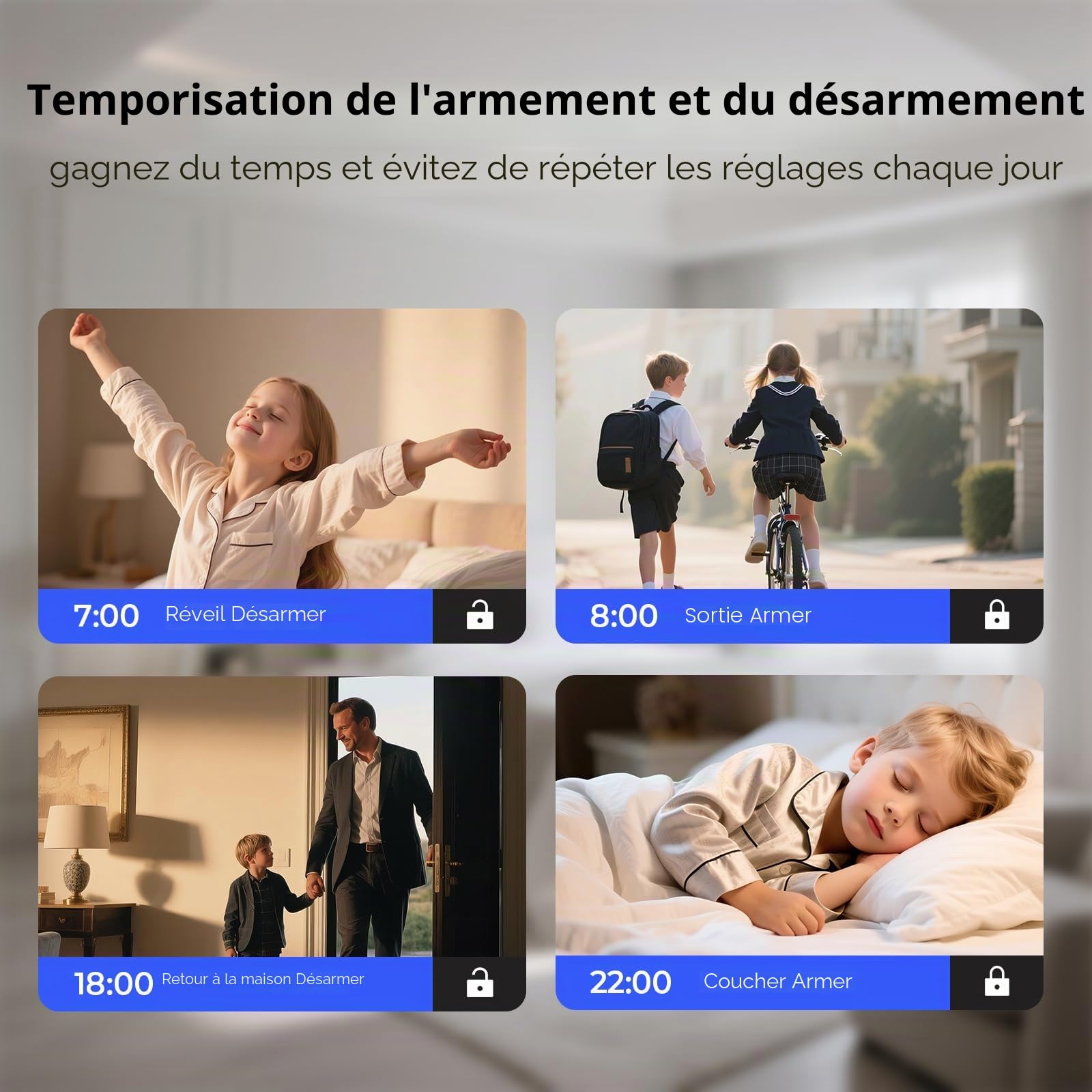 Alarme Maison sans Fil WiFi 4G Kit 17 pcs - Système de sécurité sans Fil la Smart Extensible Facile à configurer Surveillance d'alarme Compatible Alexa pour Maison la Boutique Appartement