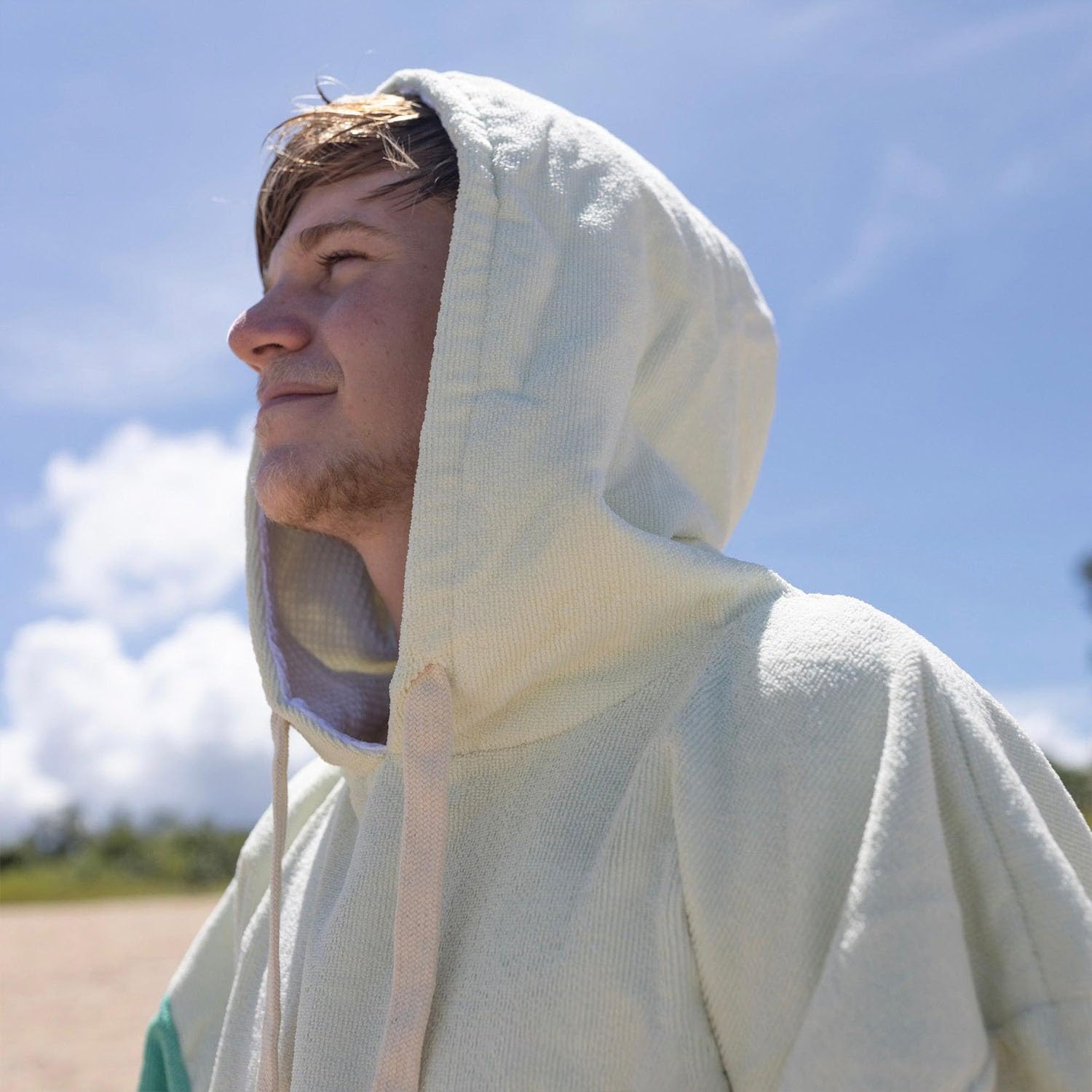 Traje de Neopreno Unisex Microfibra Cambio de Albornoz Surf Poncho Toalla al Aire Libre Sun Prontection Absorbente Secado Rápido Capa de Playa con Capucha,Green