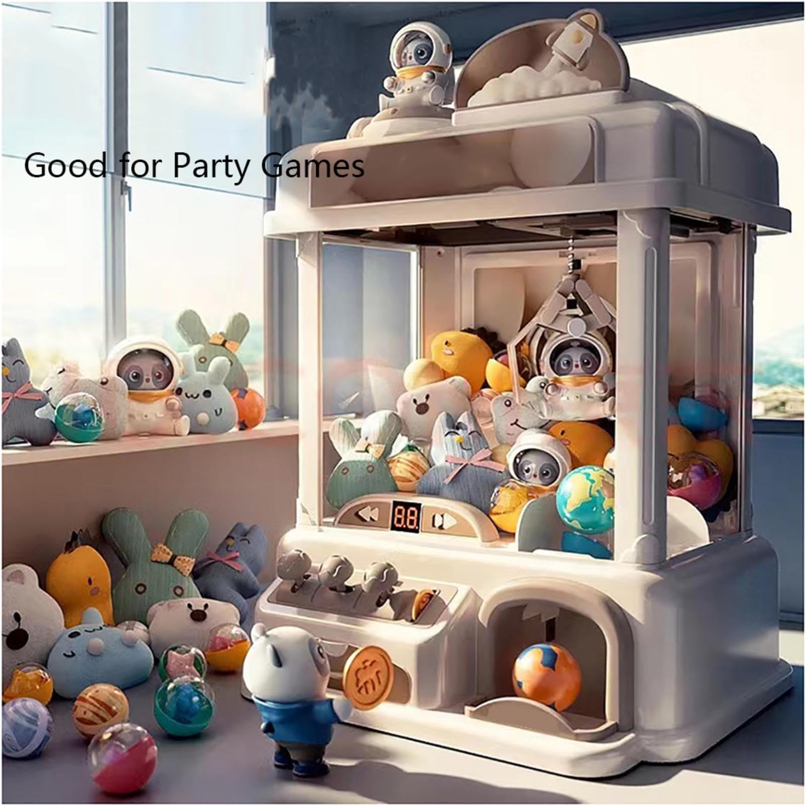 Amazon | 子供クレーンゲーム ufoキャッチャー 2個パンダ人形人形25体 