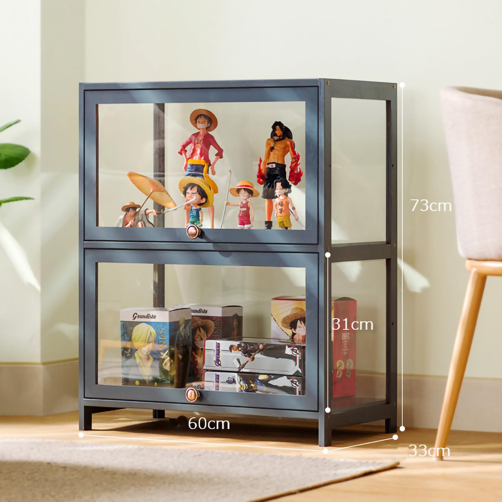 Amazon.co.jp: コレクションケースフガラスケースディスプレイラック  