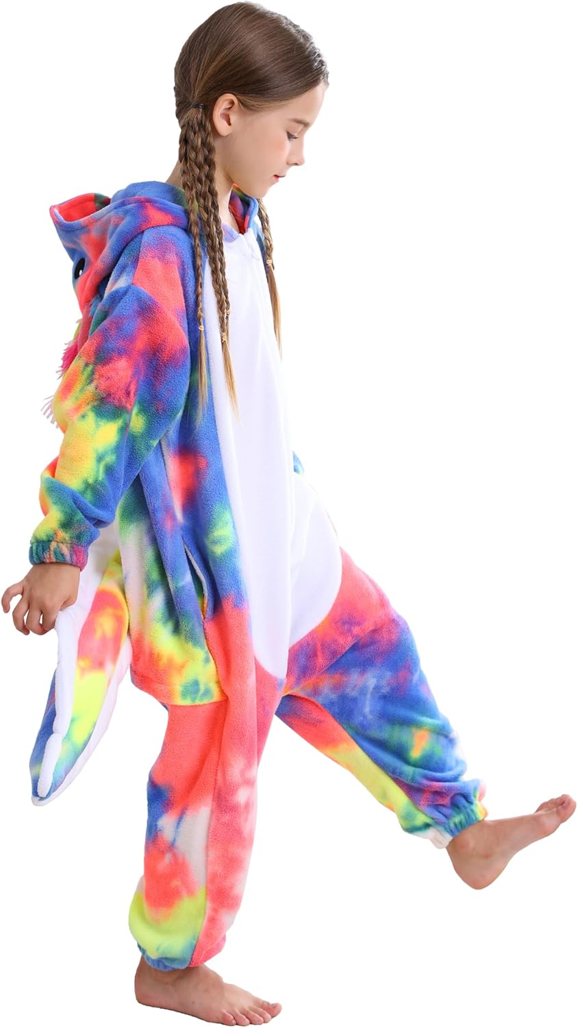 ATOZ Unisex Children Animal Axolotl Onesie, Halloween Costume Pajamas Christmas Cosplay Sleepwear For Boys Girl - Image 5