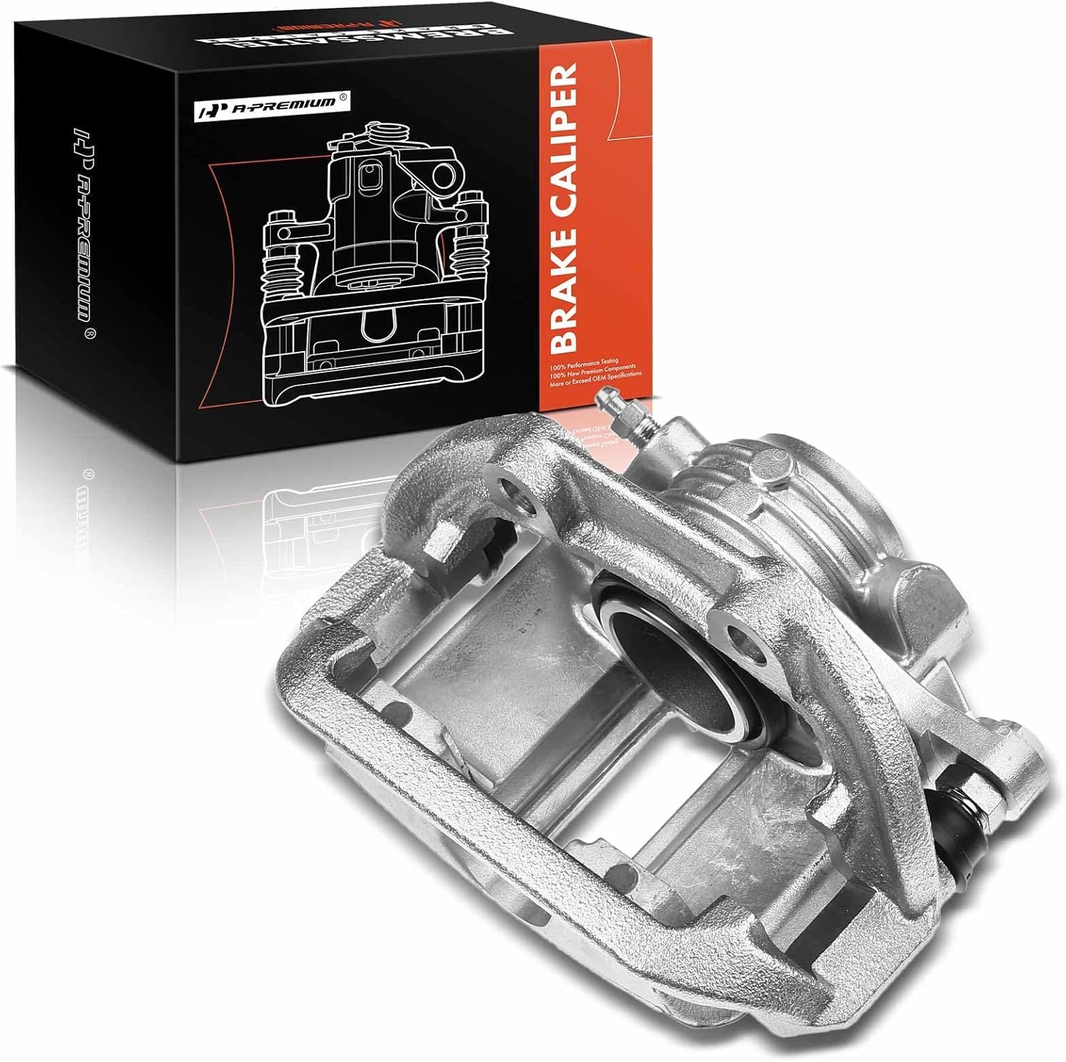 A-Premium Disc Brake Caliper Assembly with Bracket Compatible with Select Chevrolet Models - Impala & Caprice, 1994 1995 1996 - Rear Right Pasenger Side