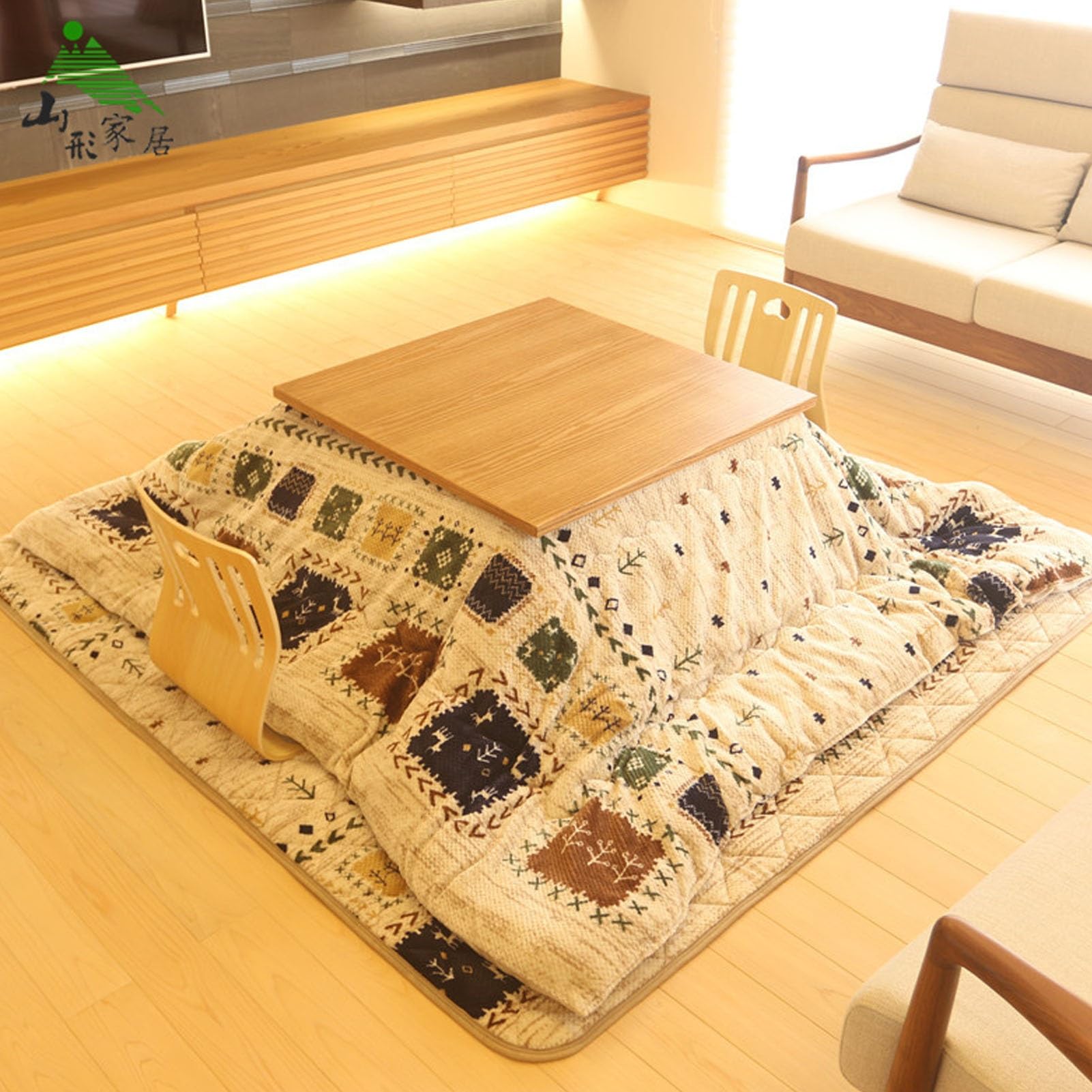 Table Kotatsu avec Chauffage et Couverturestół Kotatsu, Ensemble de Tables Kotatsus, Ensemble de Table de Poêle Japonais, Chambre et Tatami for Une Utilisation Domestique Hivernale