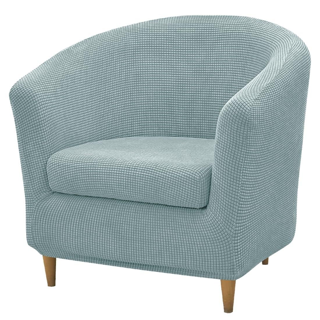 Buaogdvg Vert Clair Stretch Chaise Longue Cover 2 Piece Sofa Covers 1 Seater Tub Chair Cover With Washable Cushion Cover For Living Room Hotel(Vert Clair)
