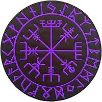 Vista 2 de Viking Compass - Parche de espalda grande para chaleco de motociclista personalizado, planchado/coser, verde grande