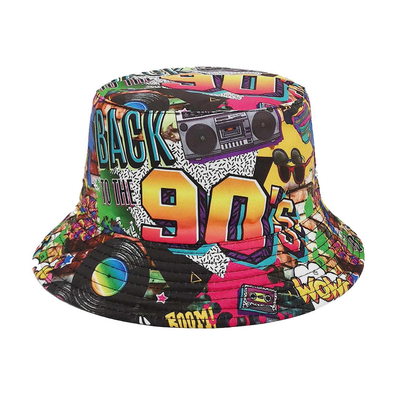 Eigso 90er Fischerhüte Retro Modischer 80er Eimer Hut für Damen Sonnenhut Anglerhut Outdoor Fishing Hat