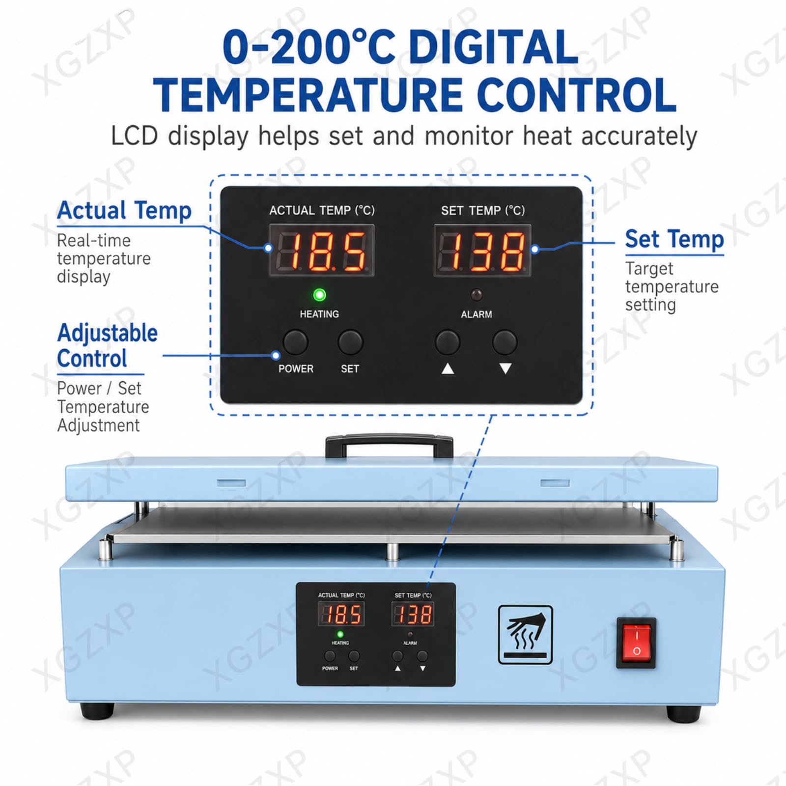 Máquina Manual Para Envolver Con Celofán, 1200 W, Con Control De Temperatura De 200 ℃, Placa Calefactora De Aluminio De 400 X 300 Mm, Para Perfumes, Cosméticos, Cajas De Póker Y Películas De Pvc