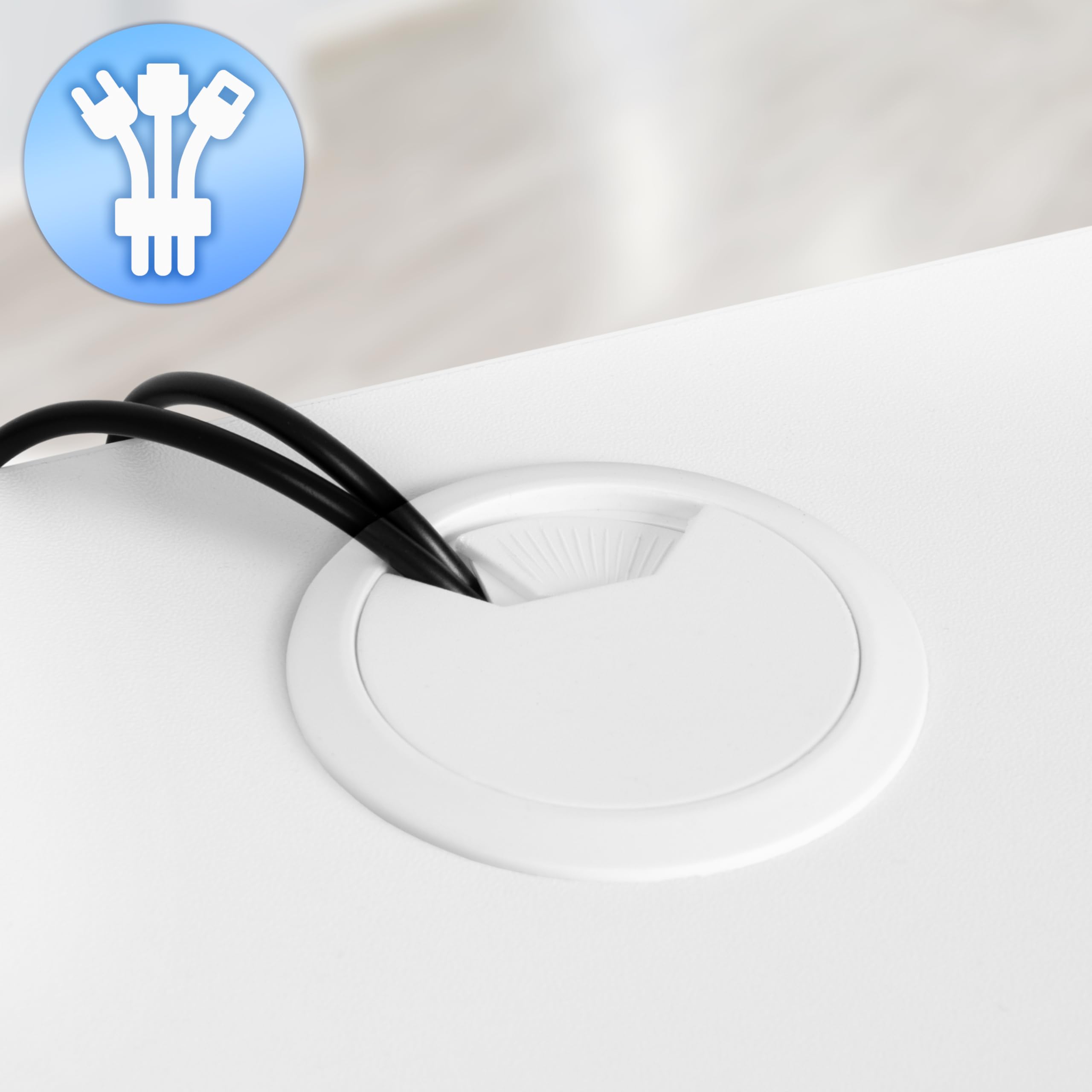 Duronic DD4 WE 120 cm Desk Top Bianco con 3 cassetti |Compatibile con tutti i Desk Top da 120 cm | Accessorio per scrivania | Professionale estetico e organizzato | Superficie per sollevare lo schermo