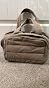 BAGSMART Travel Toiletry Bag, Crush Toiletry Bag for Women, Wide-open Puffy Toiletry Bags for Traveling, Large Travel Cosmetic Makeup Bag Organizer for Accessories,Toiletrie, Grayish Brown