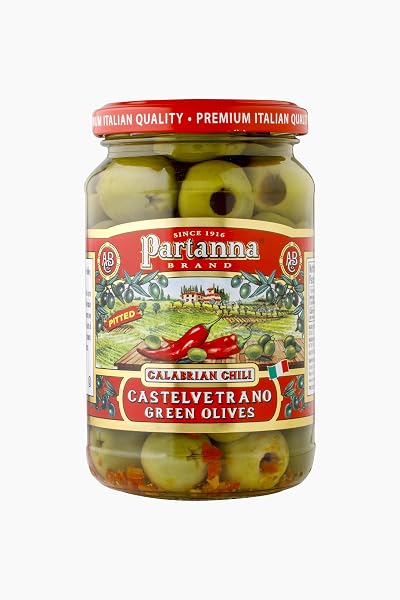 Partanna Castelvetrano Olives and Olive Mix - Authentic Sicilian - Product Of Italy - Savory, Rich and Bold Flavors - Pr