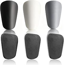 3 Paia di Mini Parastinchi Calcio Piccoli, Mini Parastinchi da Calcio | 10x6 cm, Equipaggiamento Inserti Protettivi per Ragazzi, Ragazze, Uomo, Donna, per Calcios e Altri Sport, Bianco/Nero/Grigio