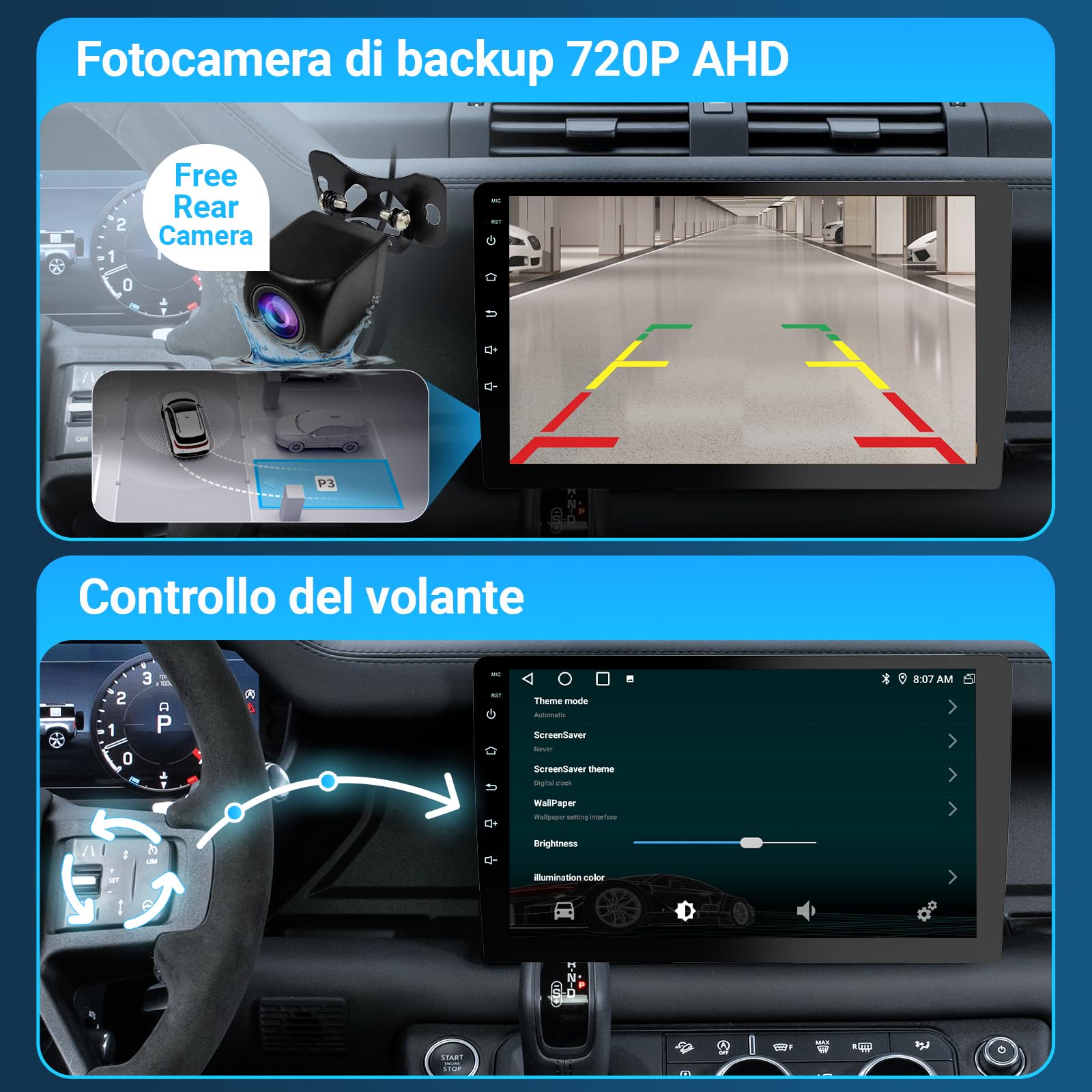 Haudio Autoradio da 9 Pollici, Autoradio 2 DIN con Apple Carplay Wireless & Android Auto, Telecamera Retromarcia HD, Navigazione GPS, Mirror Link, Radio SWC/AM/FM Adatta Maggior Delle Auto 2+64 GB