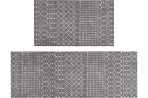 Boho Kitchen Mat Set: Modern Farmhouse Runner Rugs for Kitchen Decor