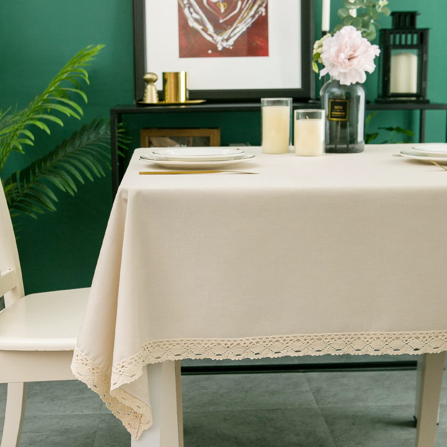 Nappe - Kaki Vive - Ronde 150cm - Imperméable Et Résistante Aux Taches