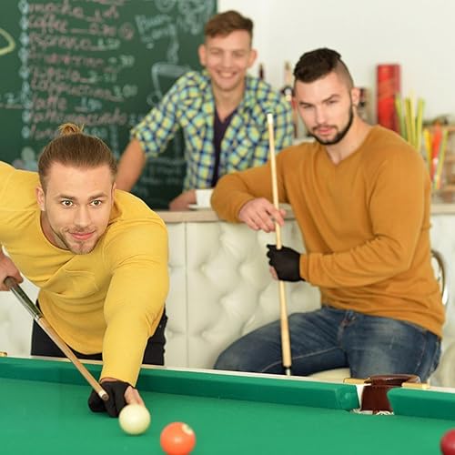 Miniatura 6 de AccEncyc Guantes de billar universales con 3 dedos, guantes de billar, para mano izquierda y derecha, transpirables, elásticos, para espectáculos,