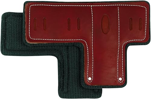 Weaver Leather Arborist - Almohadillas escaladoras en forma de T con forro de fieltro, marrónnegro