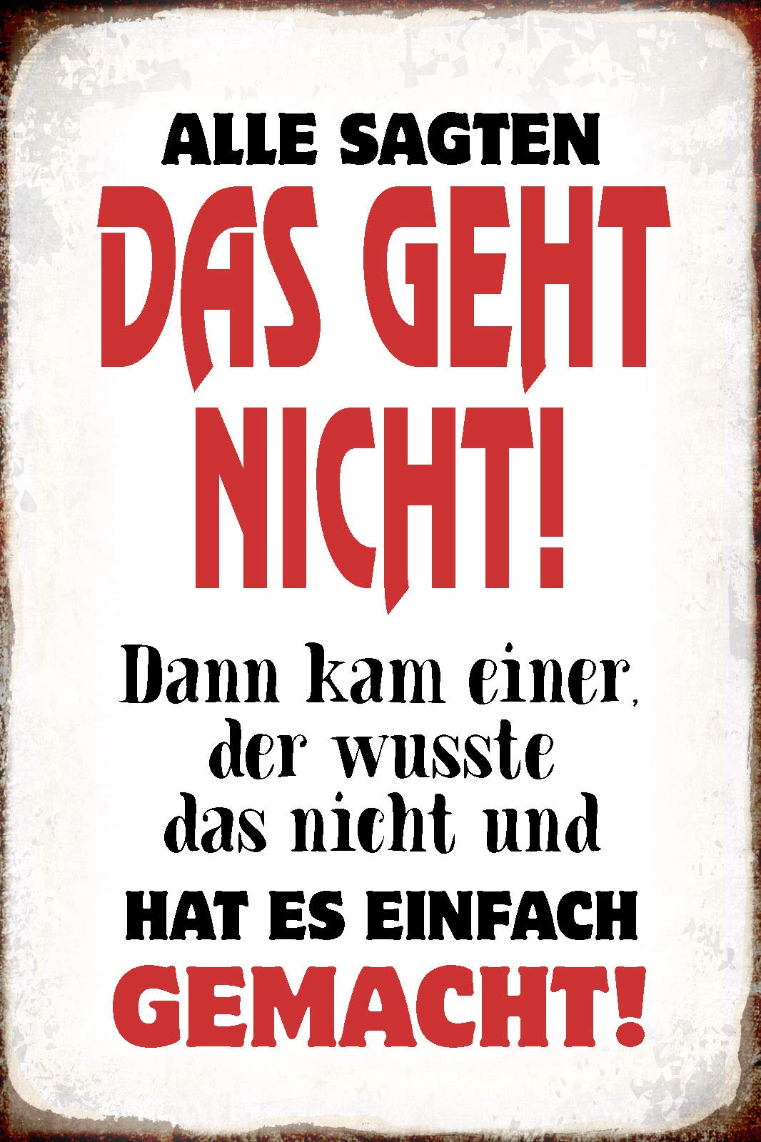 Schatzmix Tin-Plate Sign, Sheet metal, Multicoloured, 20x30 cm